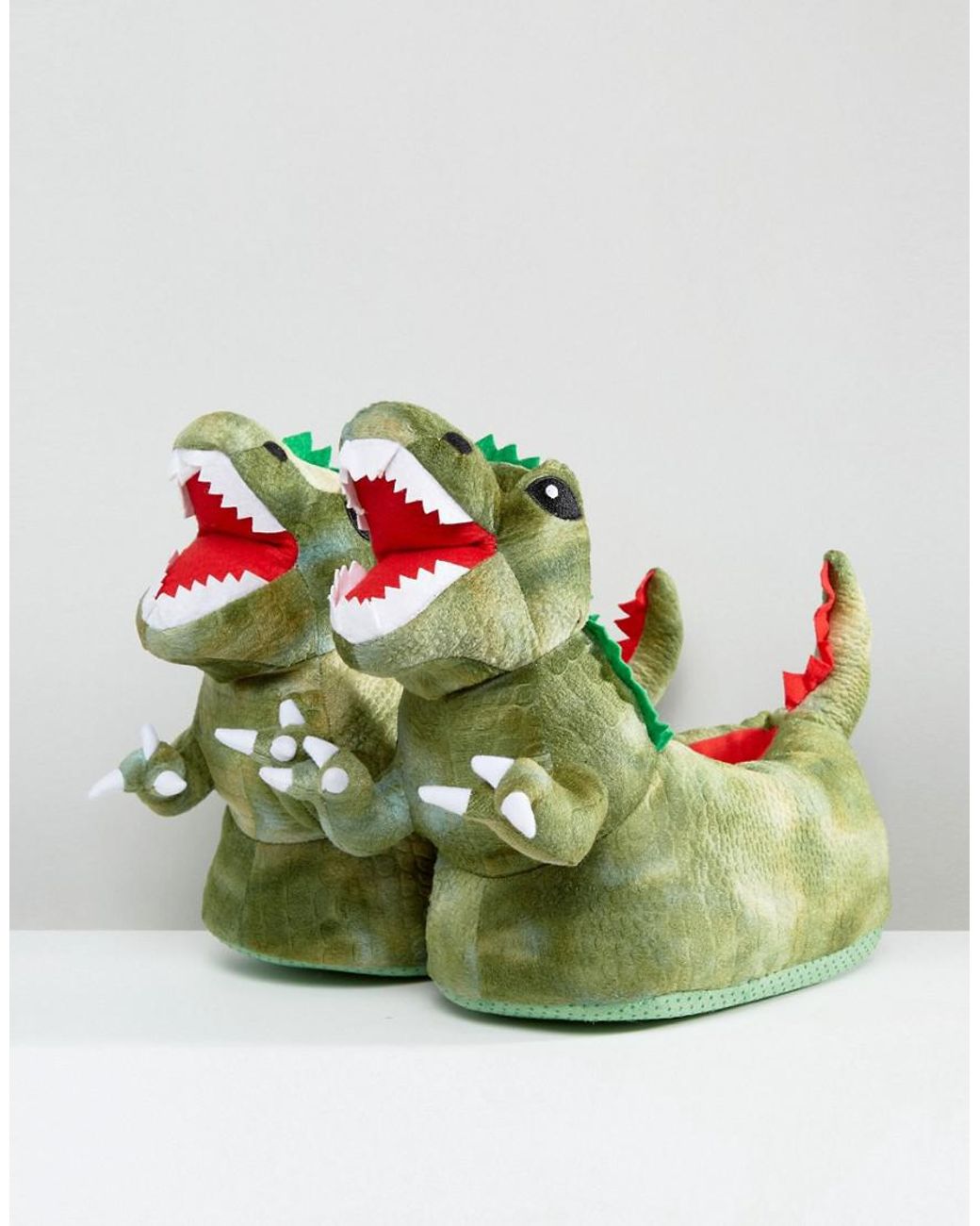 ASOS Asos Dinosaur Slippers In Green for Men Lyst