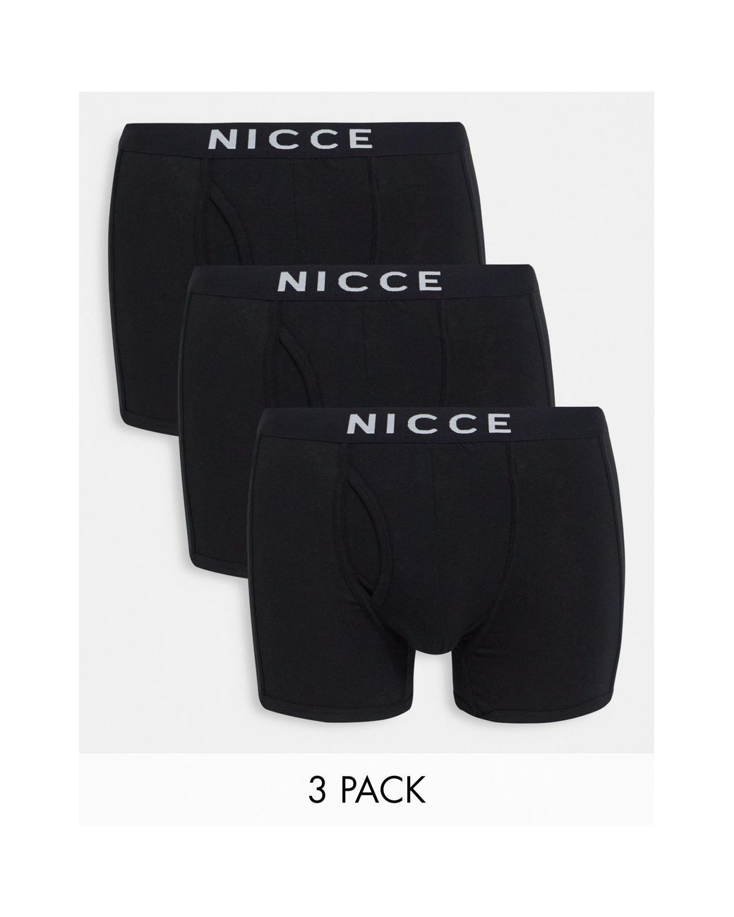 Nicce London Cubar 3 Pack Trunks in Black for Men - Lyst