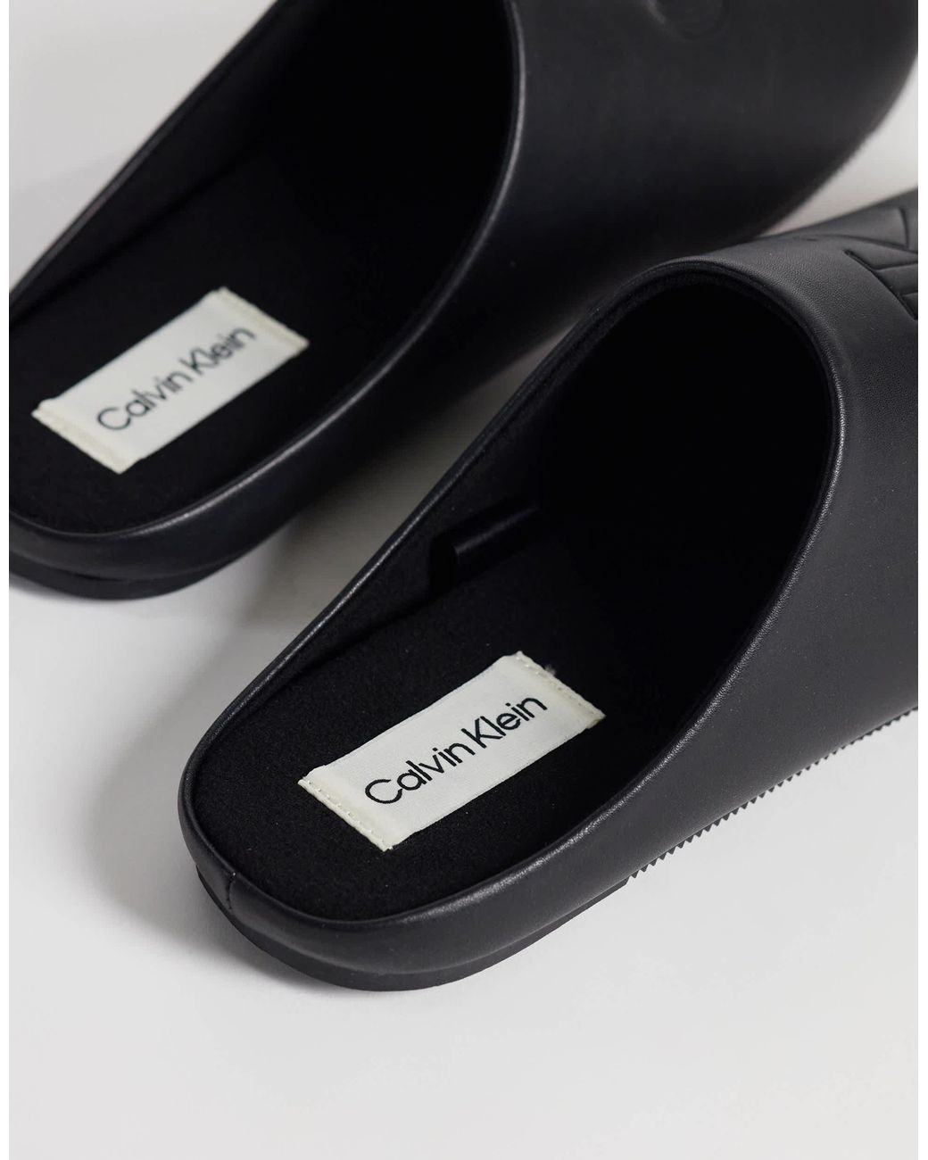 Calvin Klein Mules mit markantem logo in Black für Herren