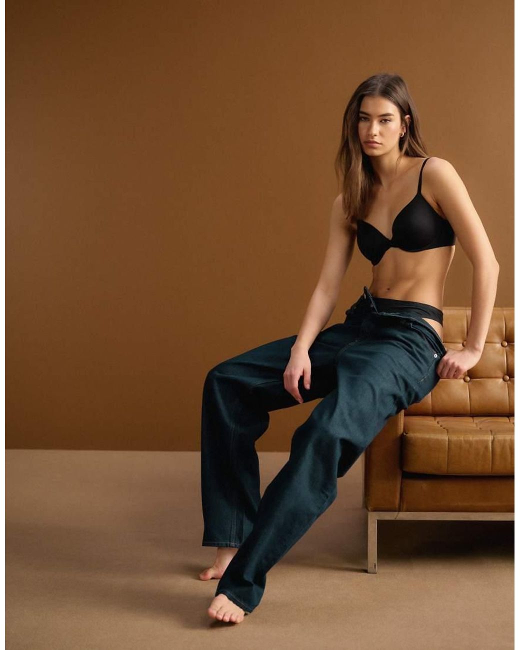 Calvin Klein Brown Perfectly Fit Thong
