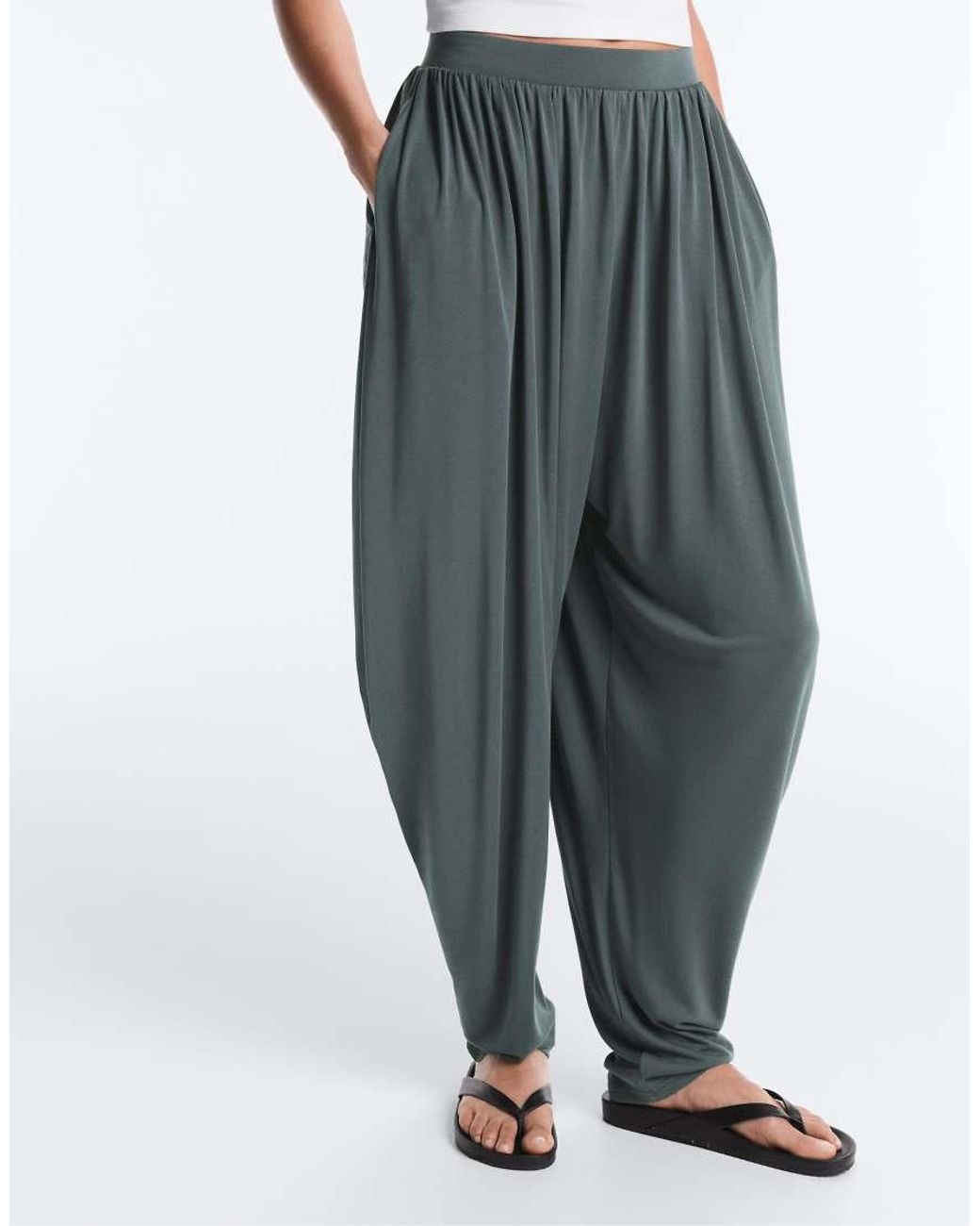 Oysho White Modal Blend Bloomer Trousers