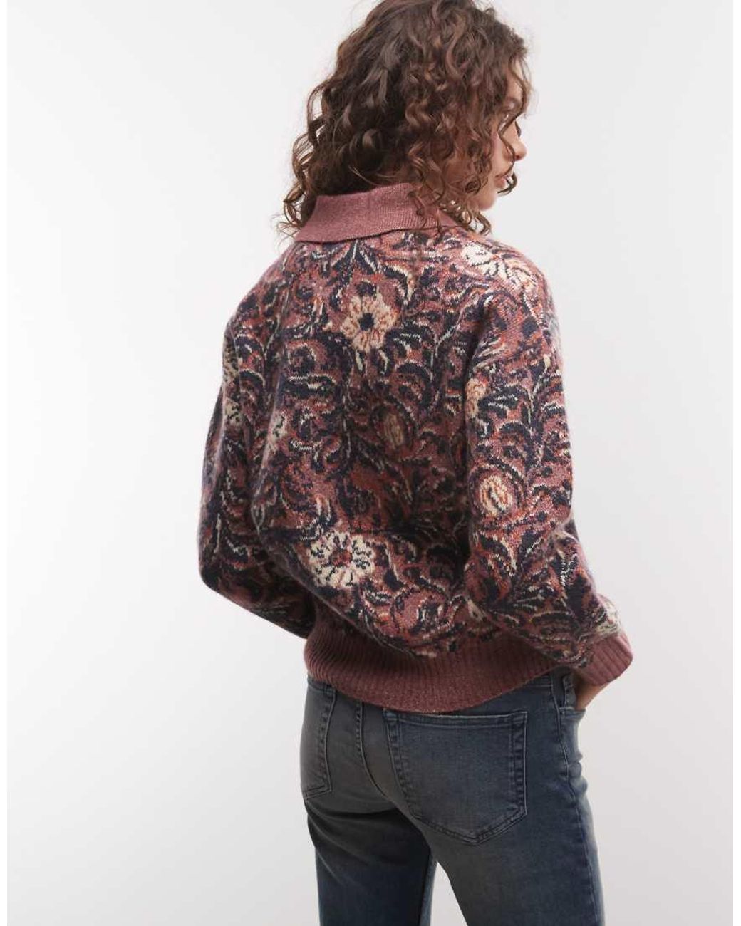 Wrangler Red Ranch Floral Polo Jumper