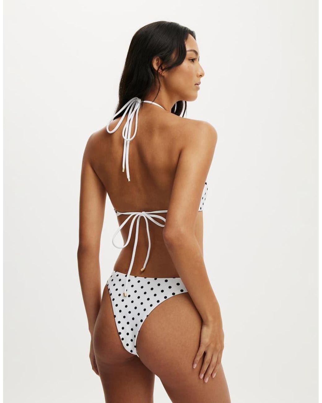 Cotton On Brown Scoop Neck Halter Bikini Top