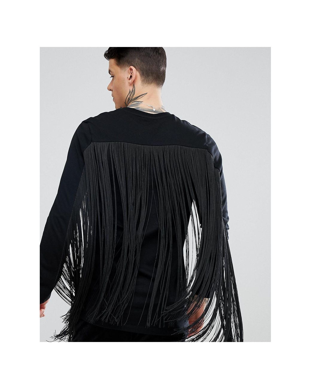 black fringe shirt