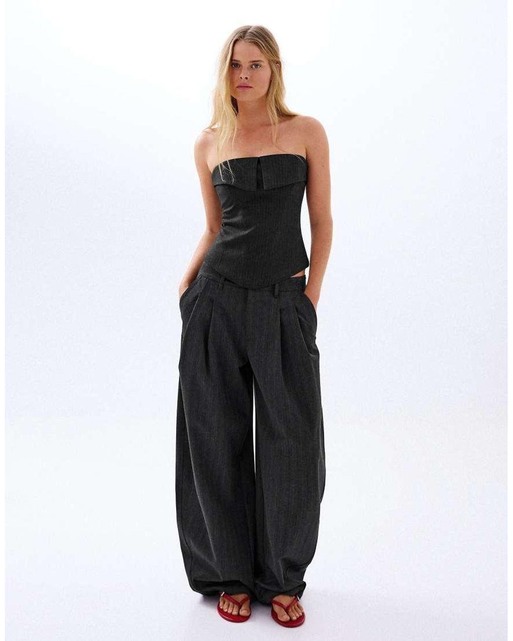 Bershka Black Bandeau Top