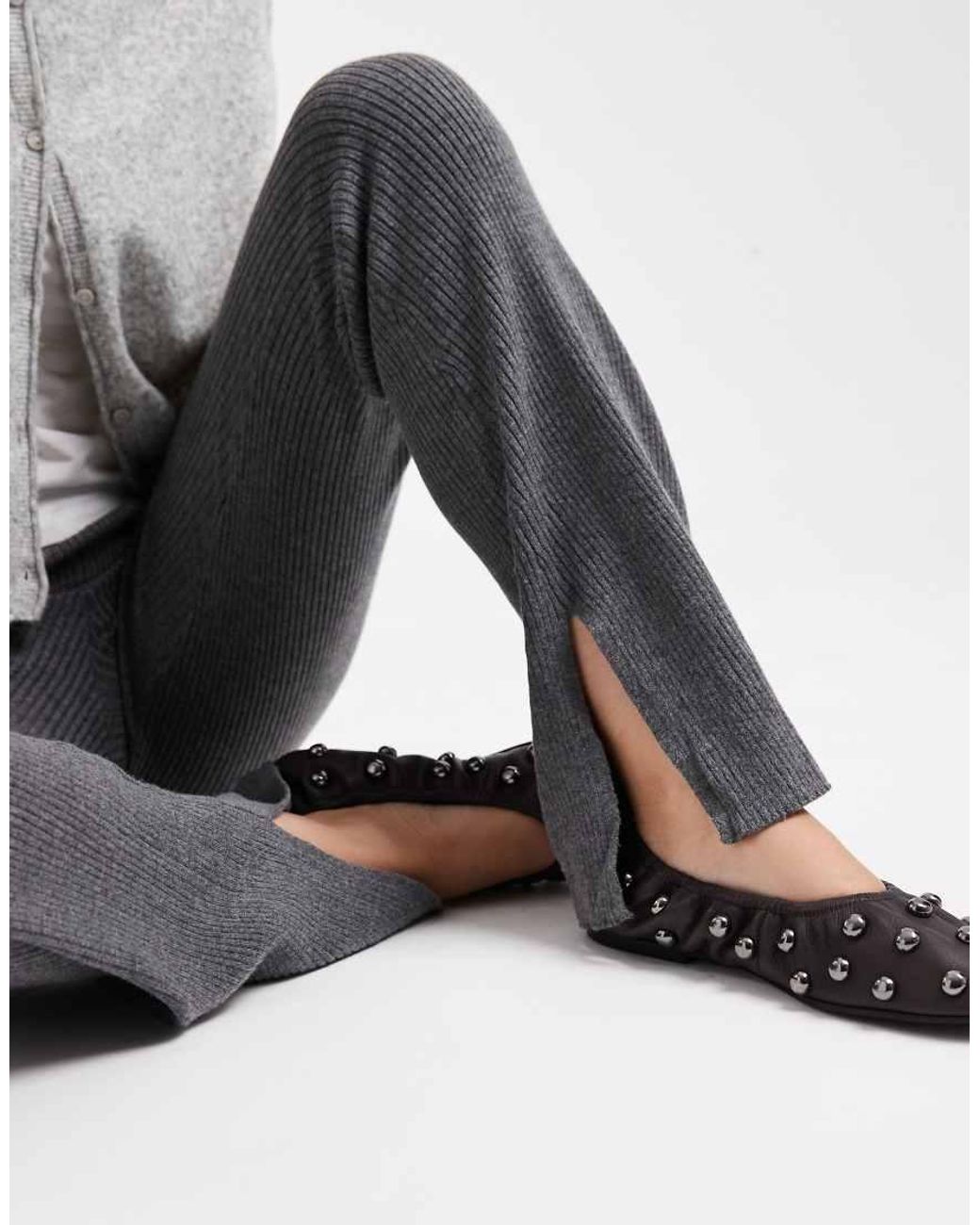 Mango White Teen Flared leggings