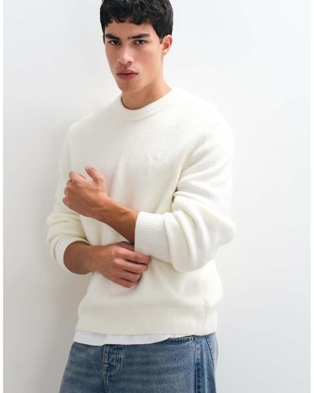 Adidas Originals White Knitted Jumper for men