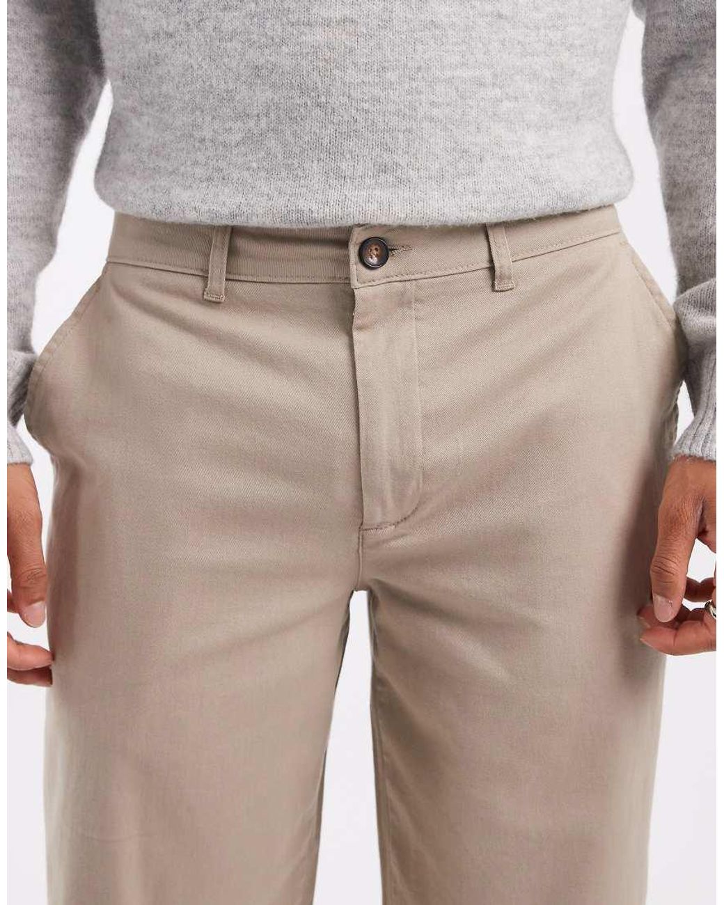 New Look Natural Relaxed Fit Chinos for men