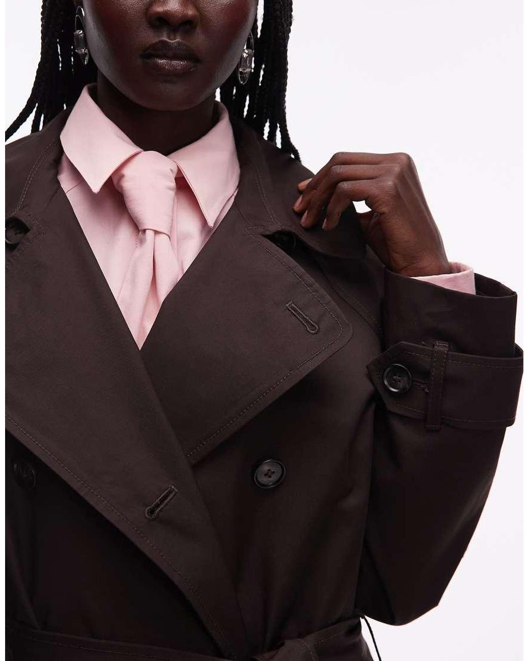 ASOS Waterafstotende Trenchcoat Met Lange Pasvorm in het White