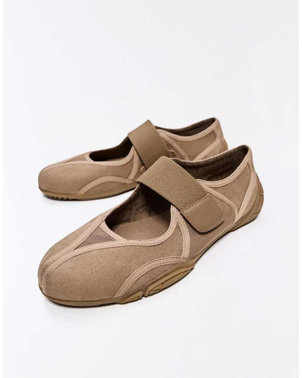 Bershka Blue Sports Ballet Flats