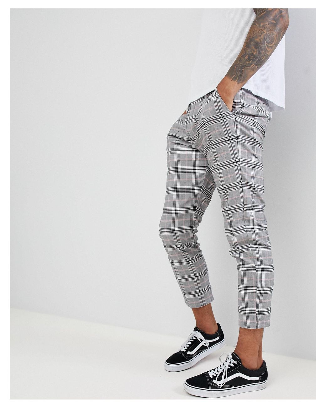 Pantalones grises con diseño Bershka de hombre color Gris | Lyst