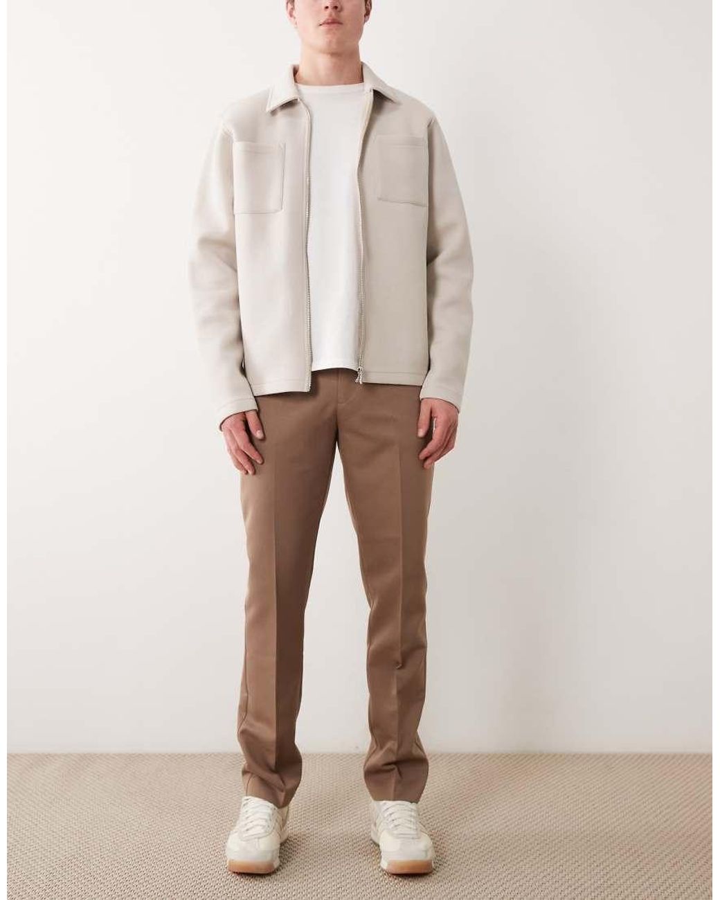 ASOS Natural Tailored Slim Pants for men