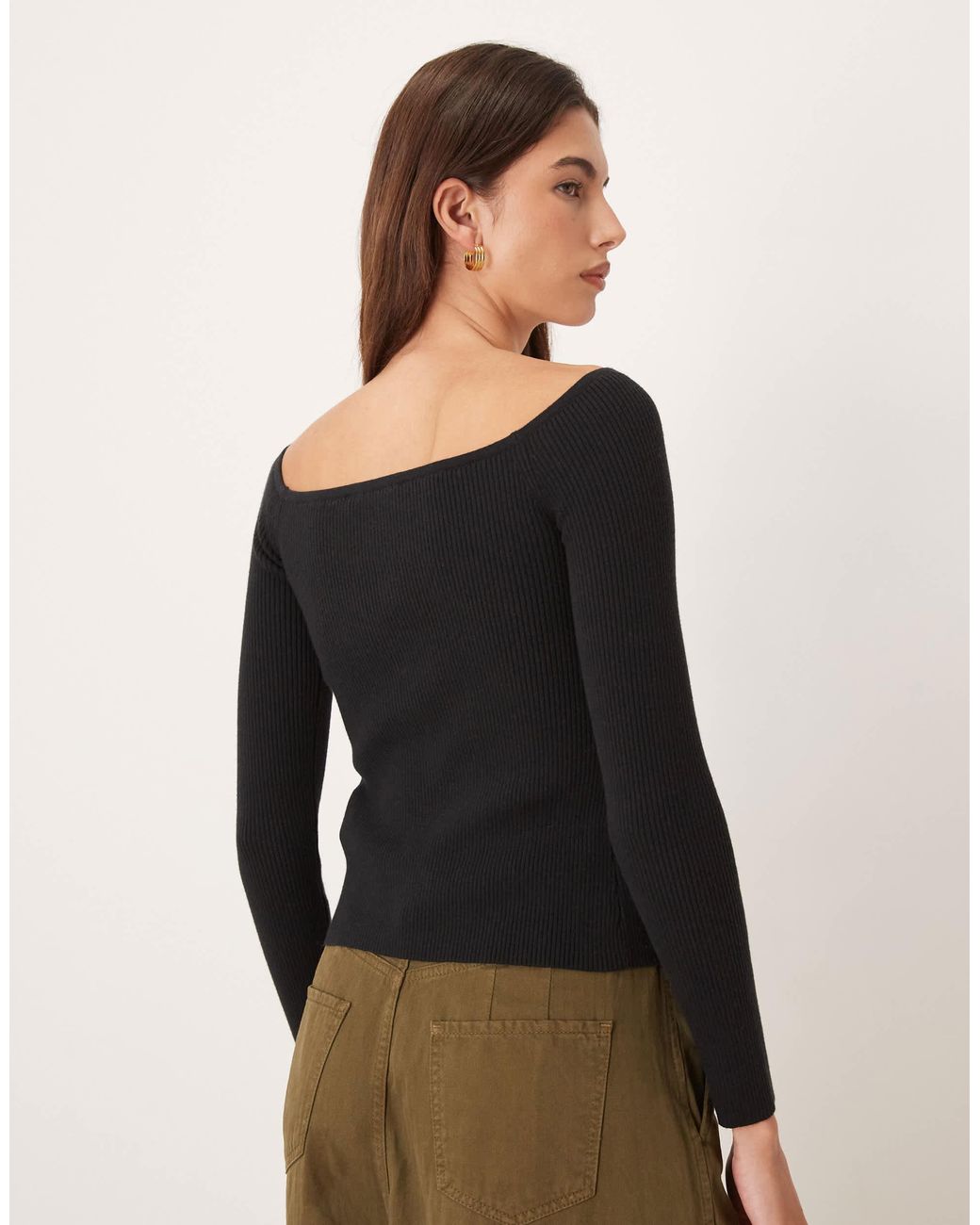 Abercrombie & Fitch Black – schulterfreies oberteil