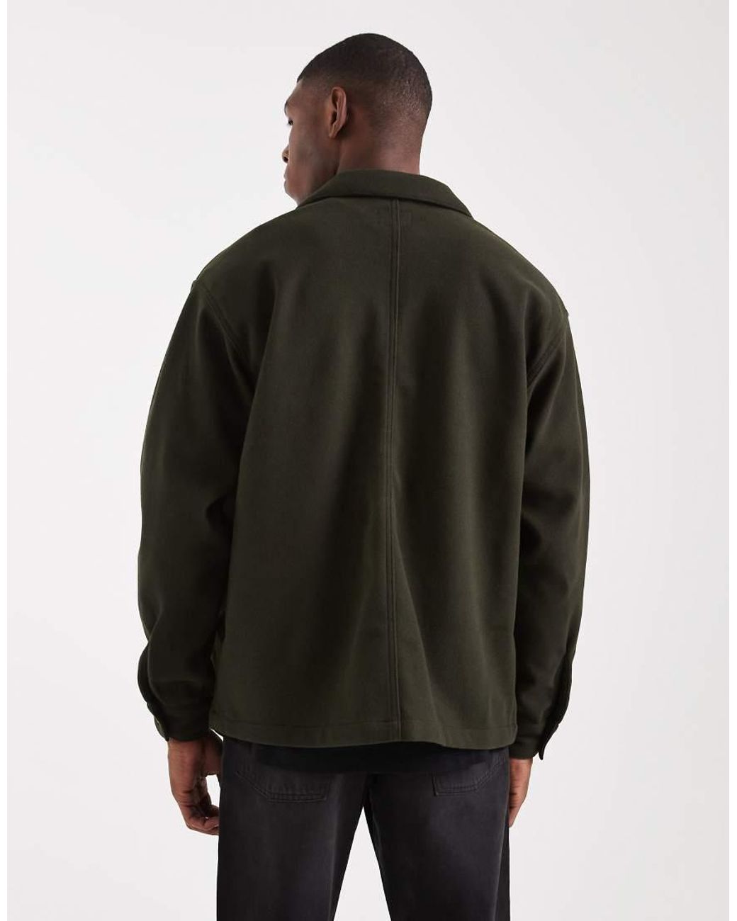 Jack & Jones Black Brushed Overshirt for men