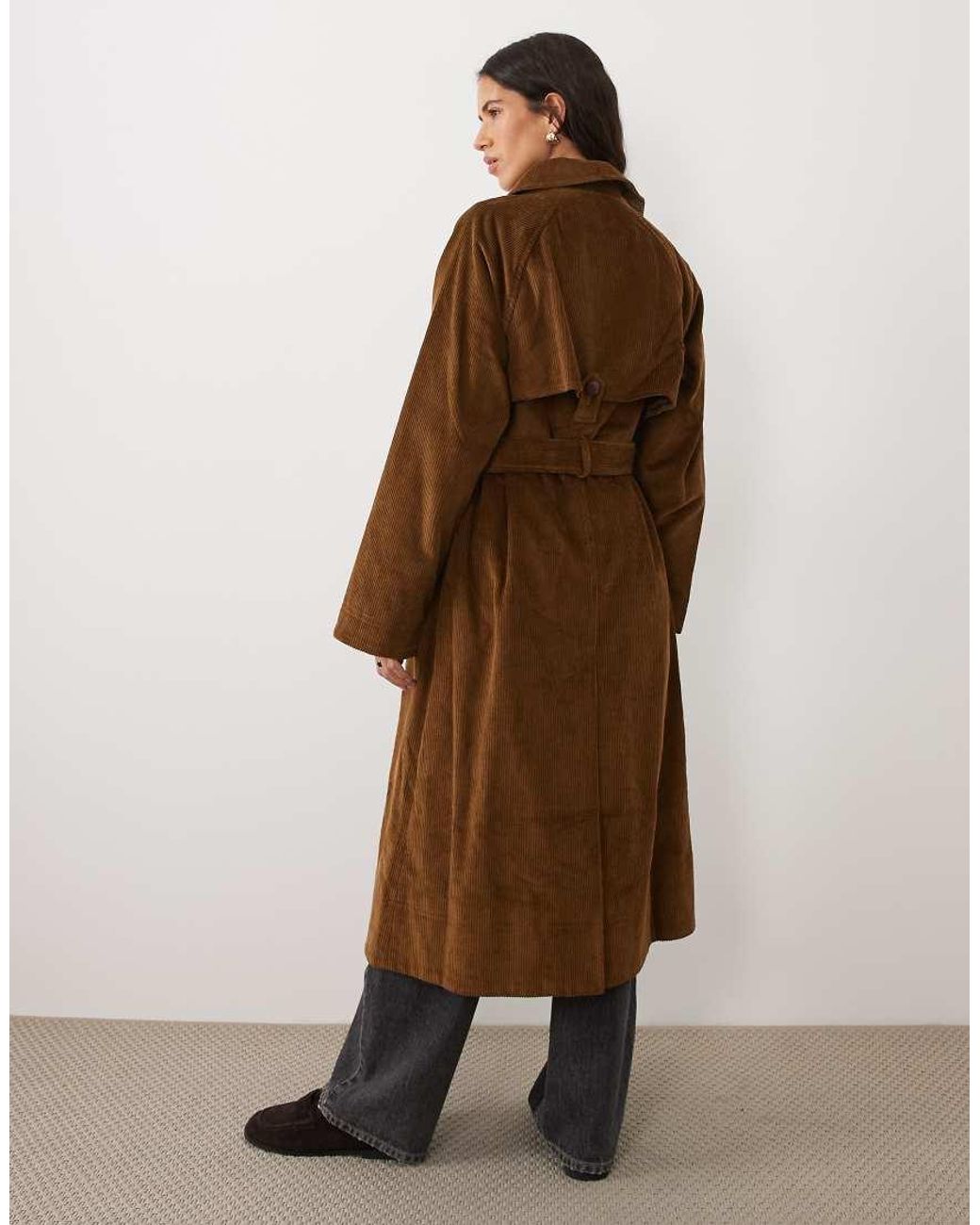 Barbour Brown Antonella Antonella Cord Trench Casual Jacket