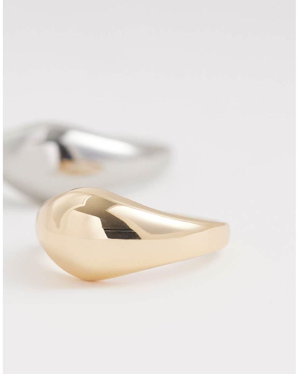 ASOS Natural Pack Of 2 Bubble Rings
