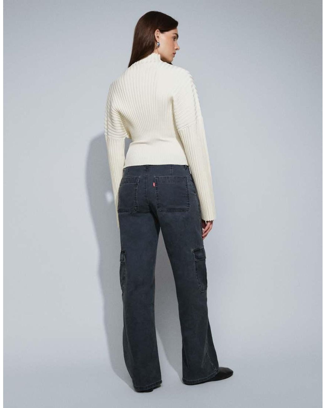 Levi's Blue Superlow Loose Cargo Trousers