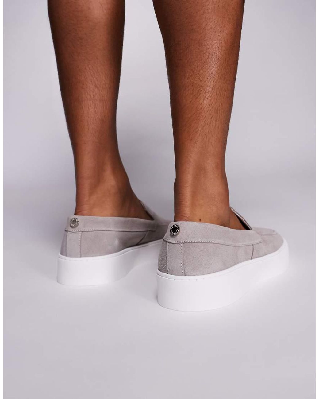 Steve Madden White Leyton Slip On Loafers for men