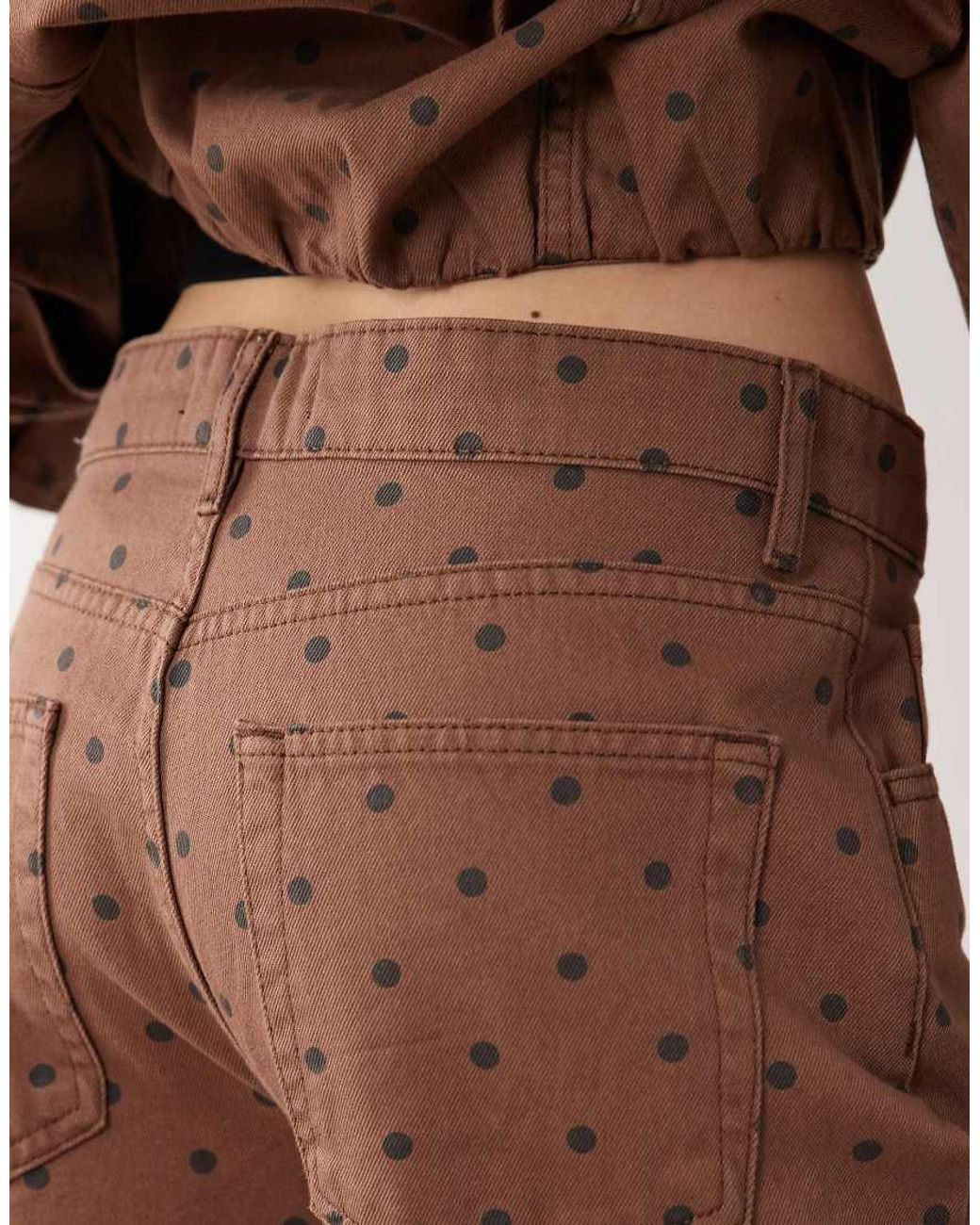 Mango Brown Dots 100% Cotton Baggy Jean Co-Ord