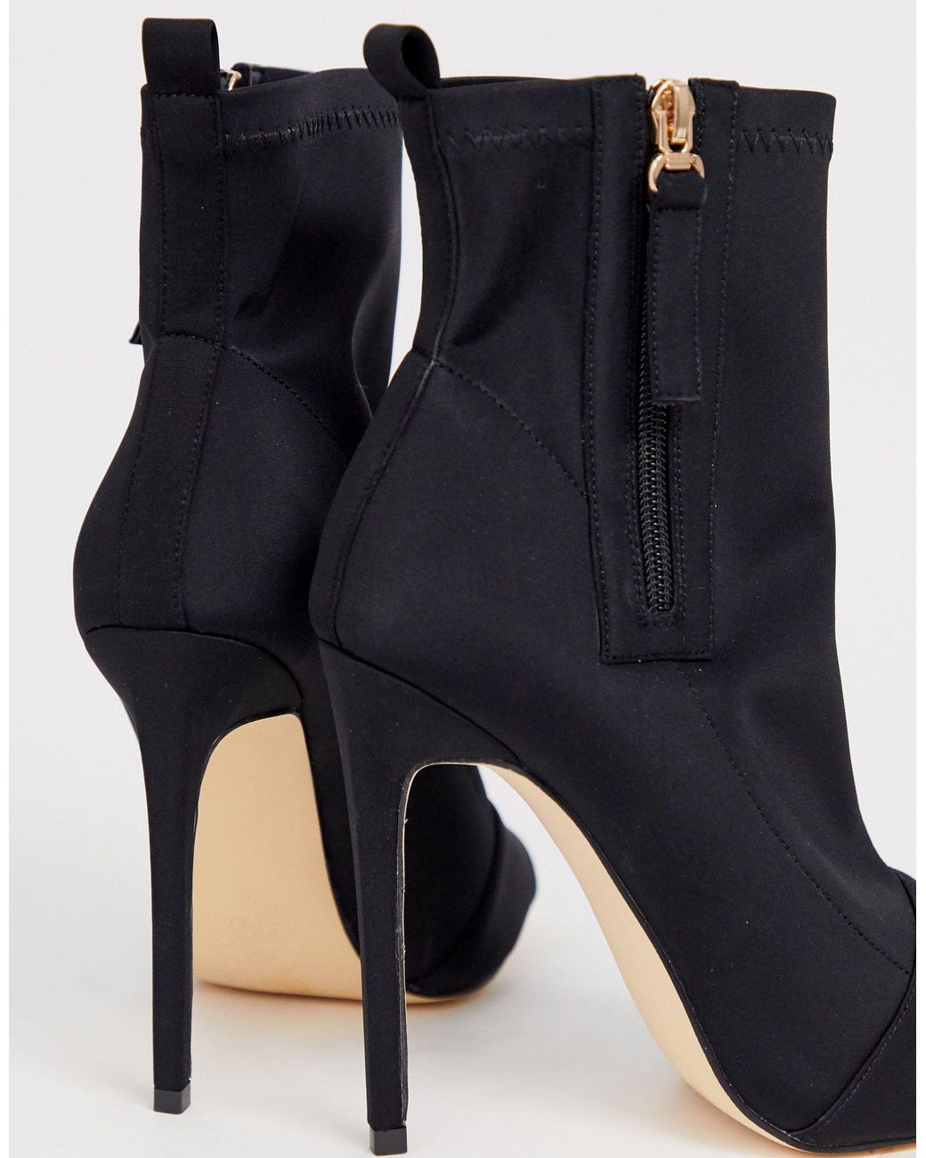 Simmi London Wide Fit Jacques ruched knee boots in black | ASOS