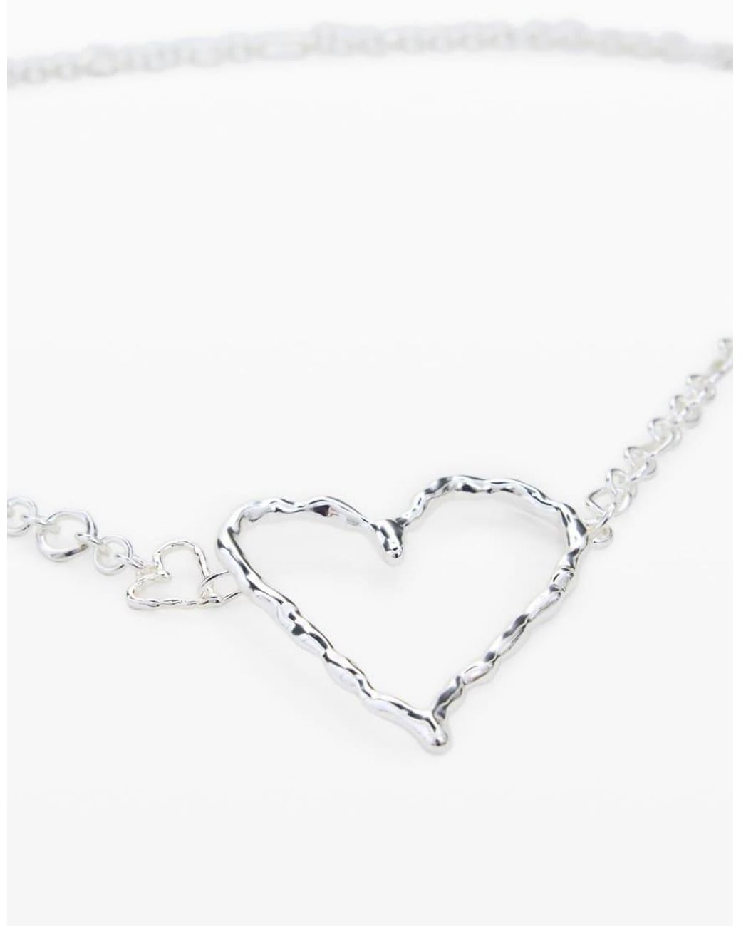 Desigual White Zalio Hearts Belt