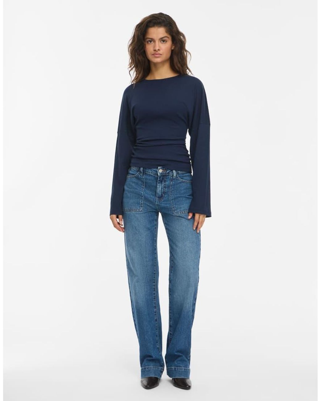 Noisy May Blue Long Sleeved Top