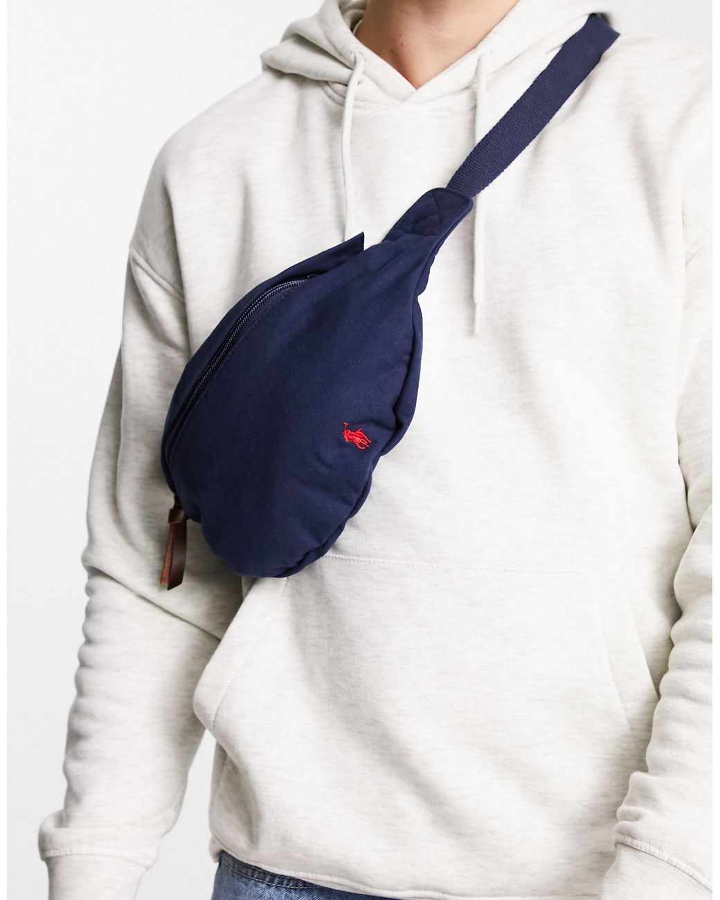 Polo Ralph Lauren Canvas Waist Pack in Blue for Men | Lyst