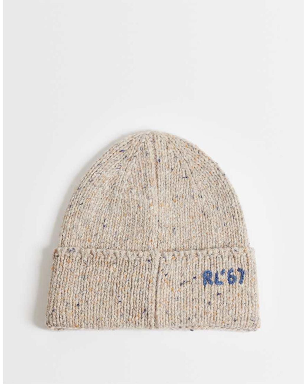Polo Ralph Lauren Gray Large Polo Logo Knit Beanie for men