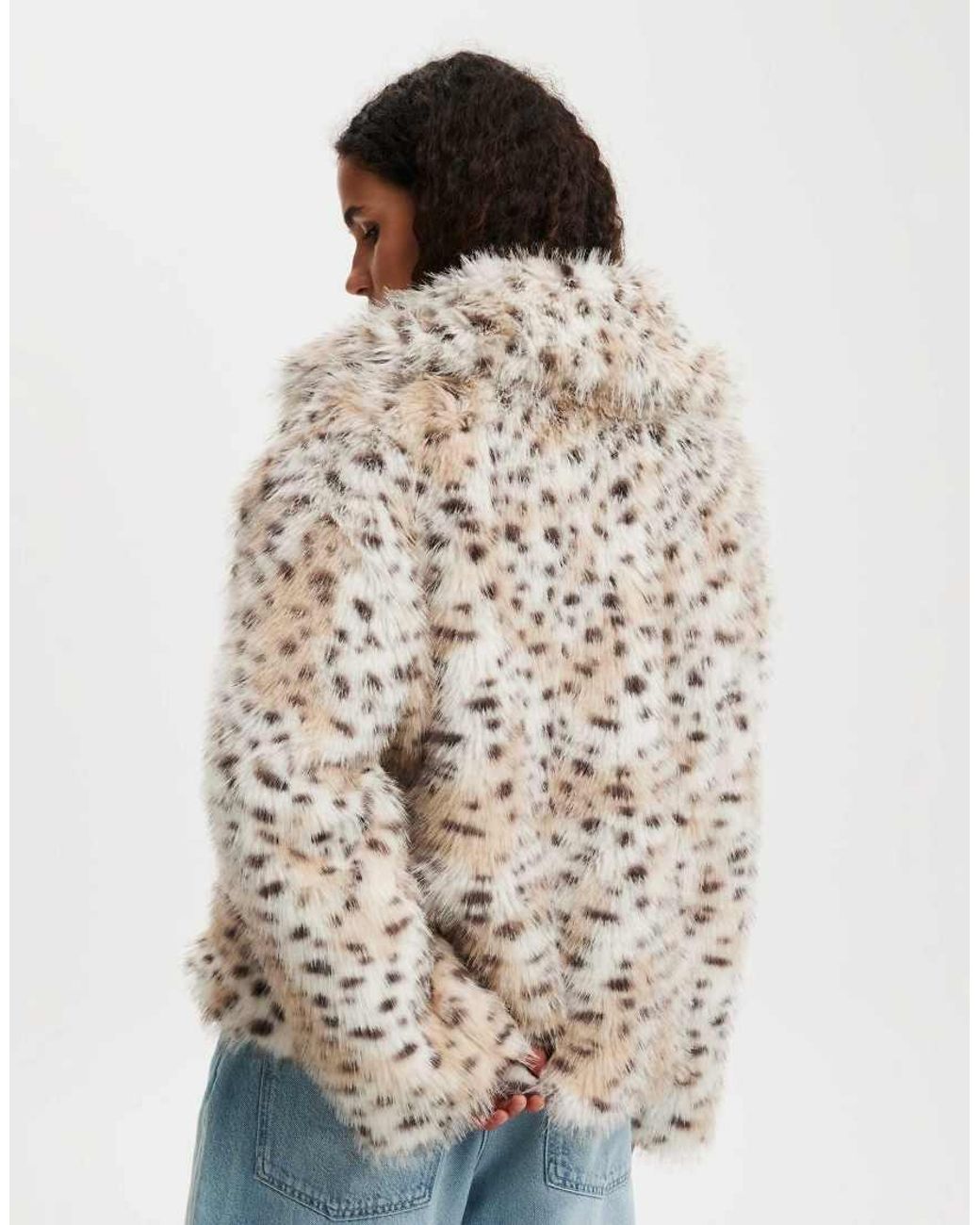 Cotton On Brown Mimi Faux Fur Jacket