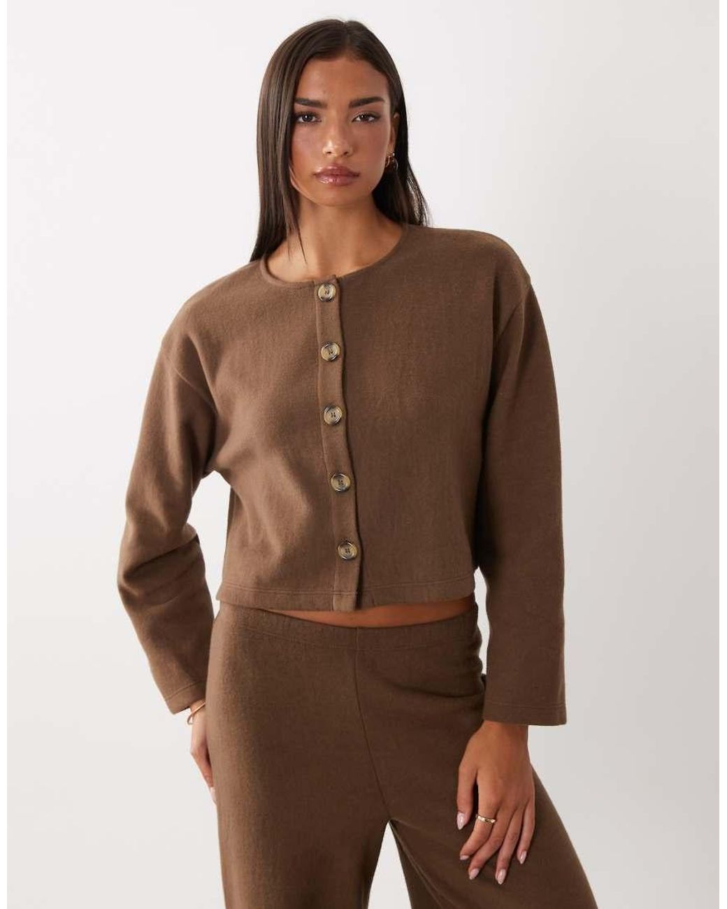 Miss Selfridge Brown Super Soft Cardigan