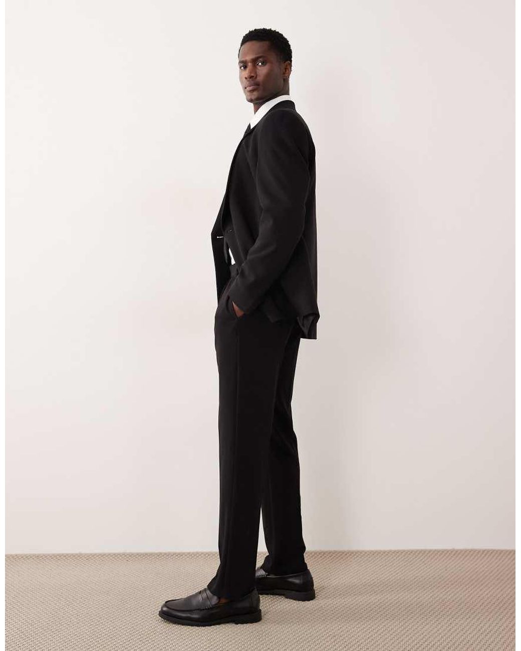 ASOS Black Slim Suit Trousers for men