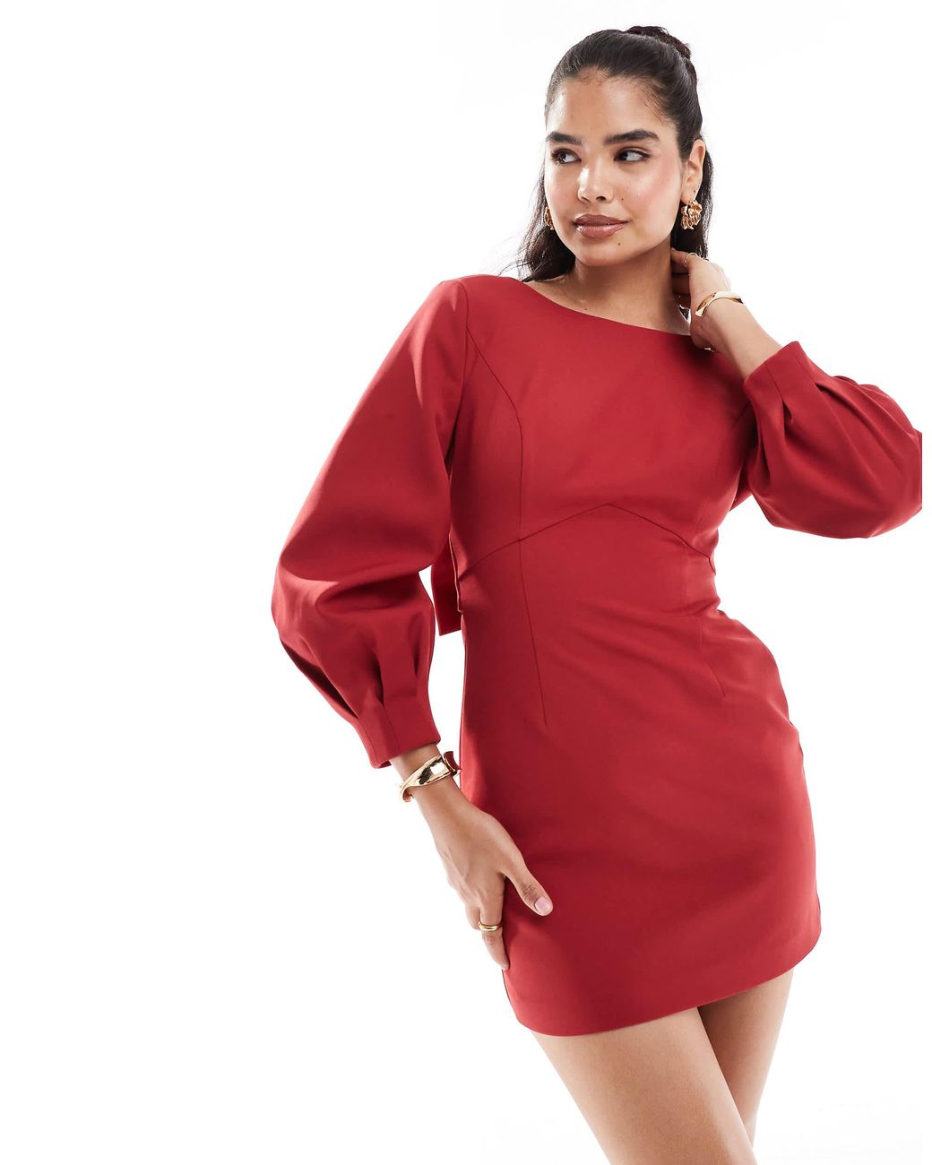 Robe Forever 21 Imprimée Abstraite Avec Nœud - Taille L - Corps Moulant - Occasion Excellent état