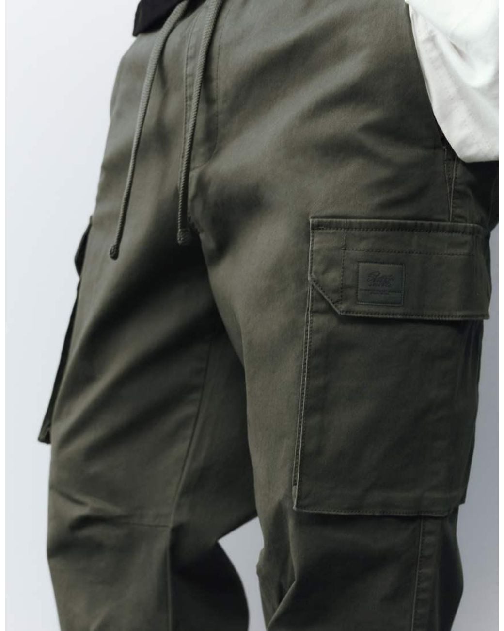 Pull&Bear Green Cargo joggers for men