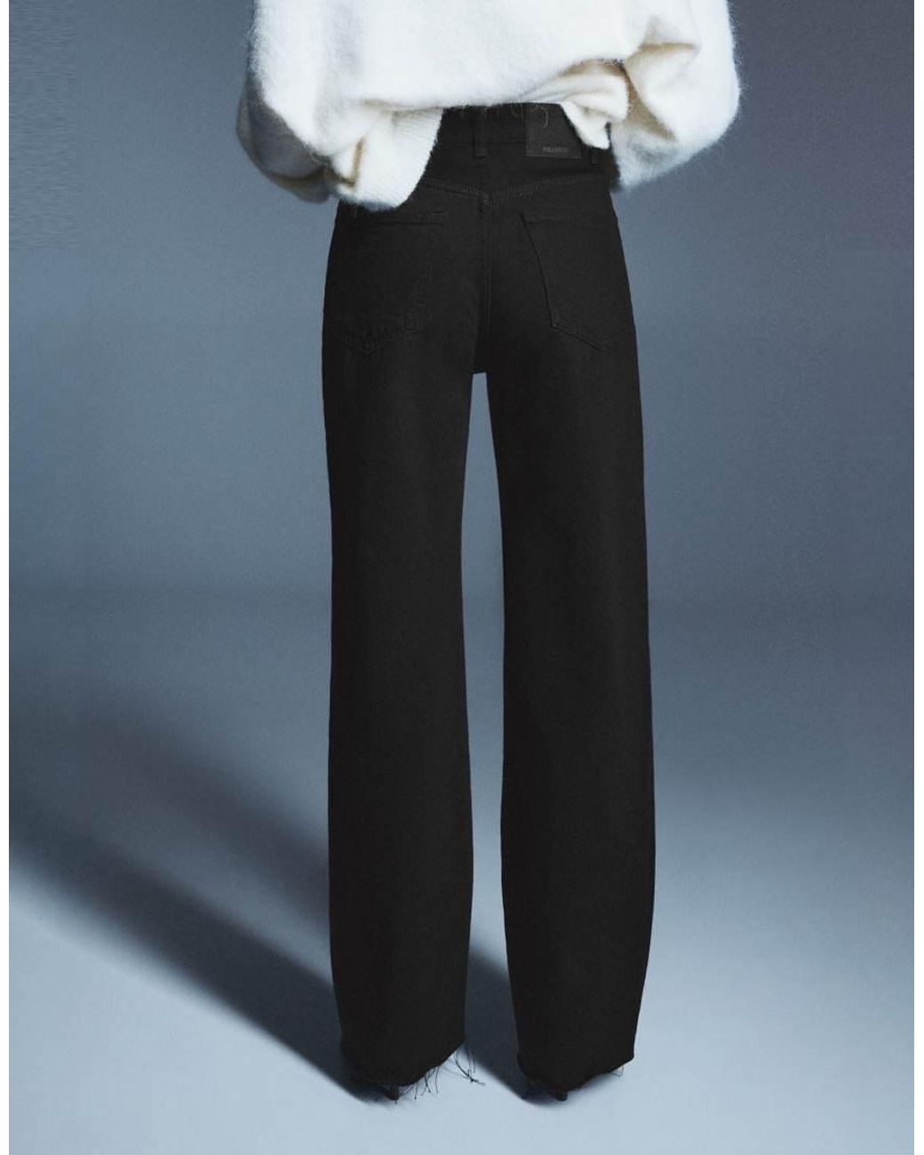 Pull&Bear Blue Straight Wide-leg Jeans