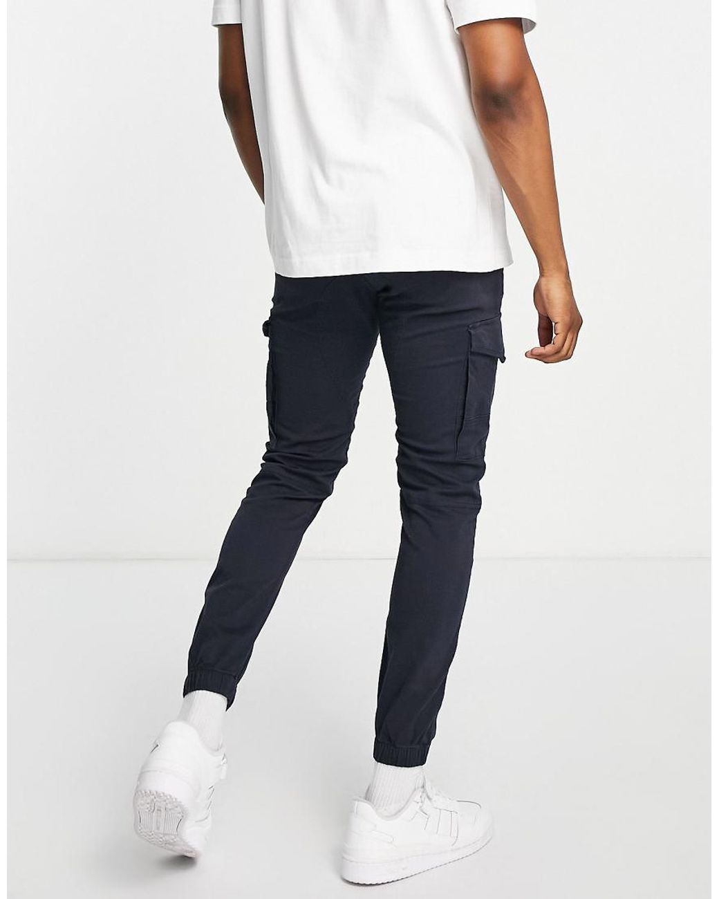 Jack & Jones Blue Intelligence Slim Fit Cargos With Cuff for men