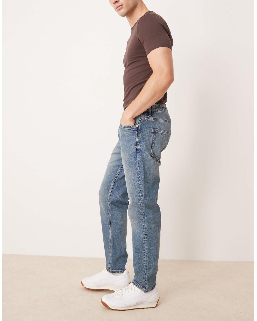 Mango Blue Tapered Jean for men