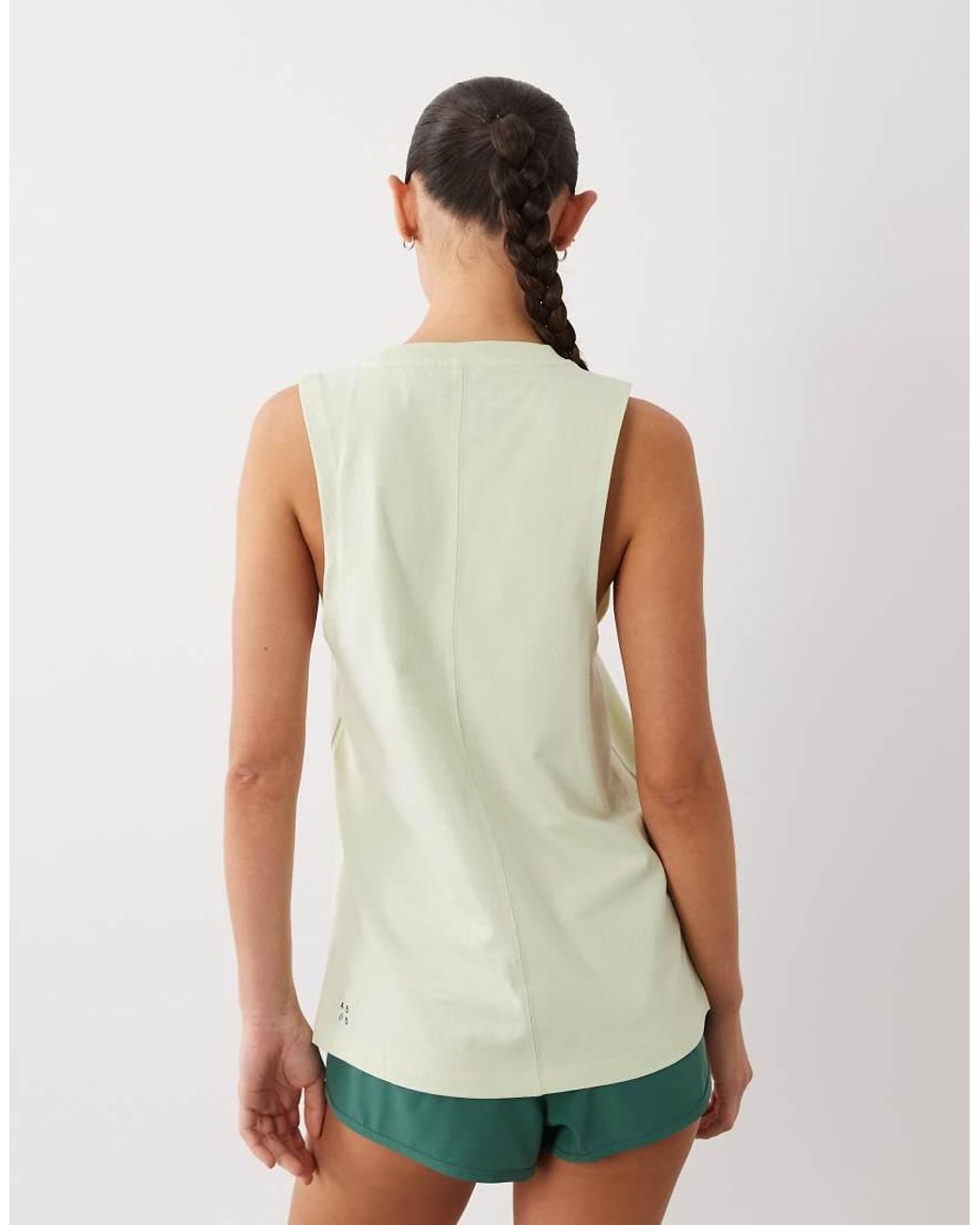 4505 Green Icon Cotton Drop Armhole Singlet With Quick Dry Finish