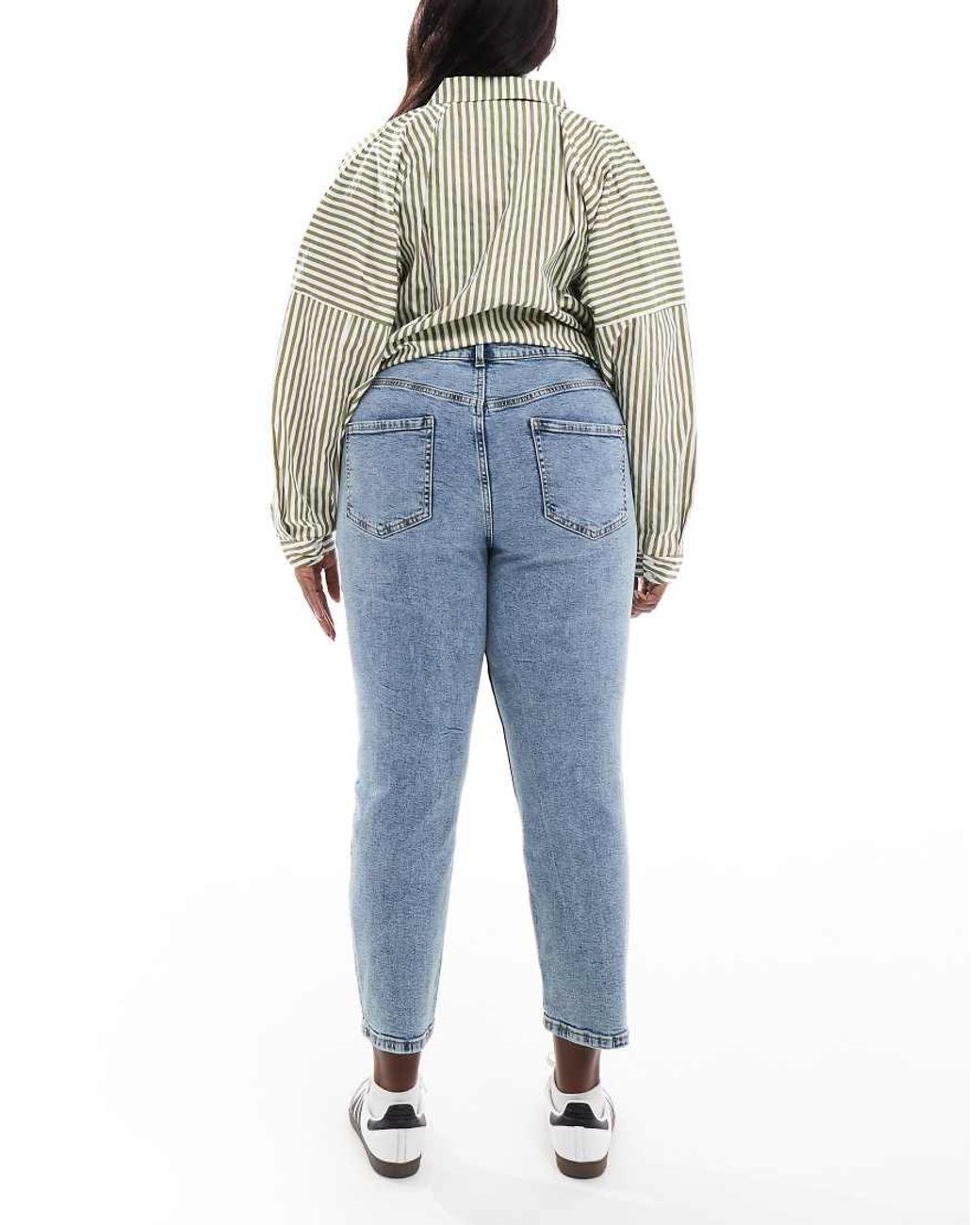 ASOS Blue Asos Design Curve Slim Fit Comfort Jeans