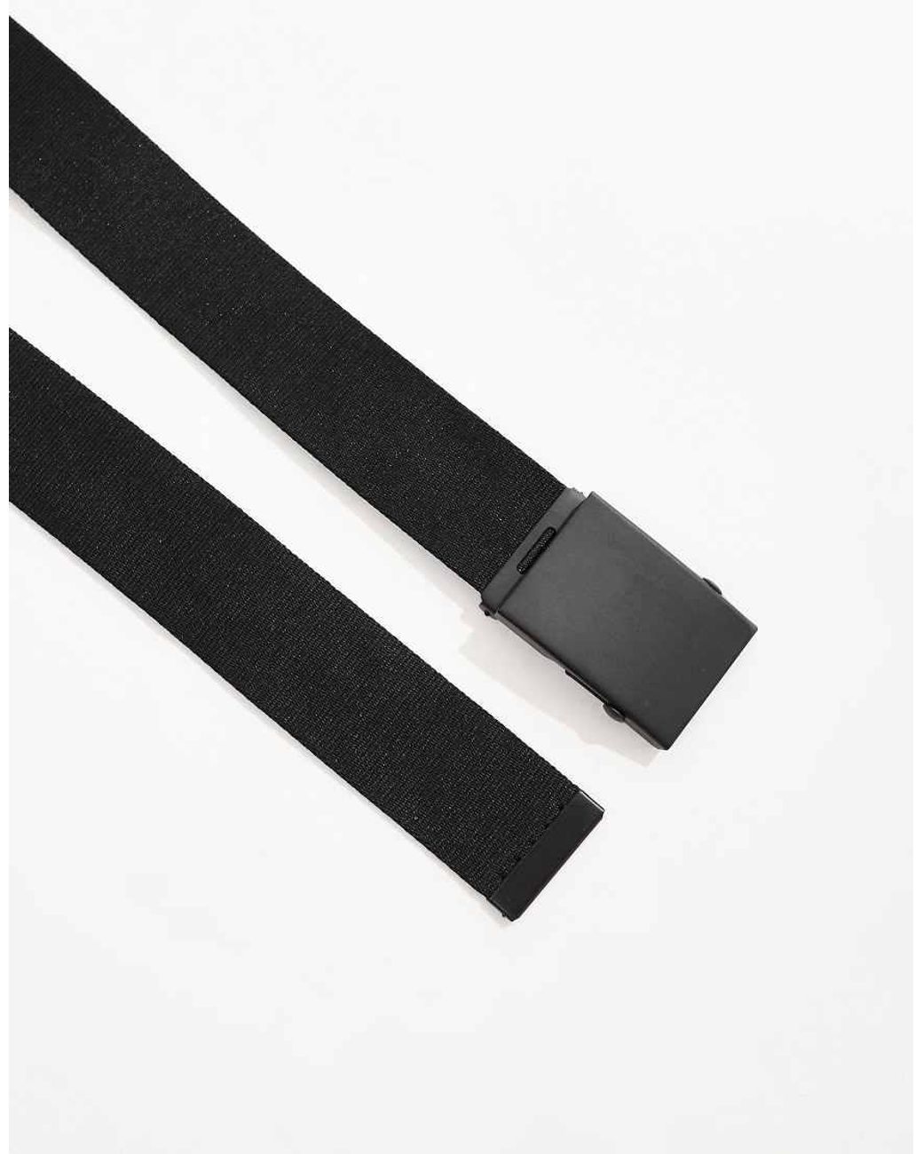 ASOS Blue Webbing Belt With Matte Buckle for men