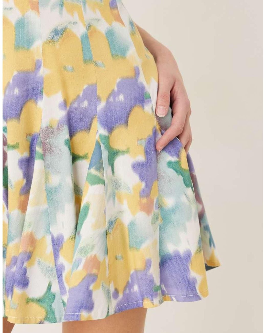 ASOS Mini Tea Dress With Godet Hem in White | Lyst UK