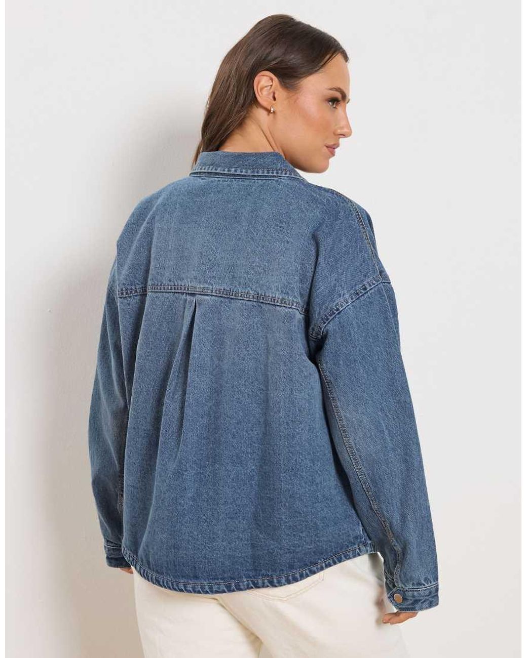 Yours Clothing Blue Denim Shacket
