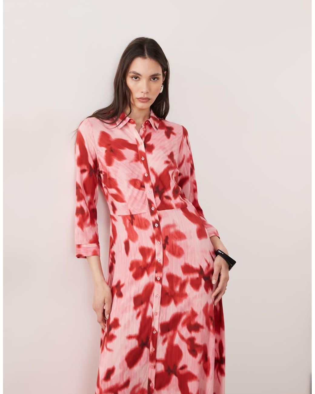 Y.A.S Pink Maxi Shirt Dress