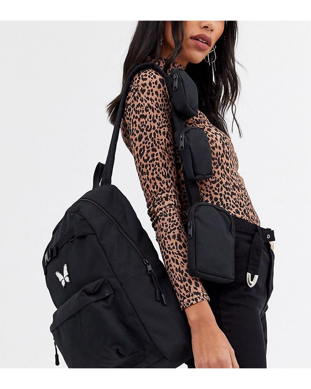 Bershka Butterfly Backpack in Natural | Lyst