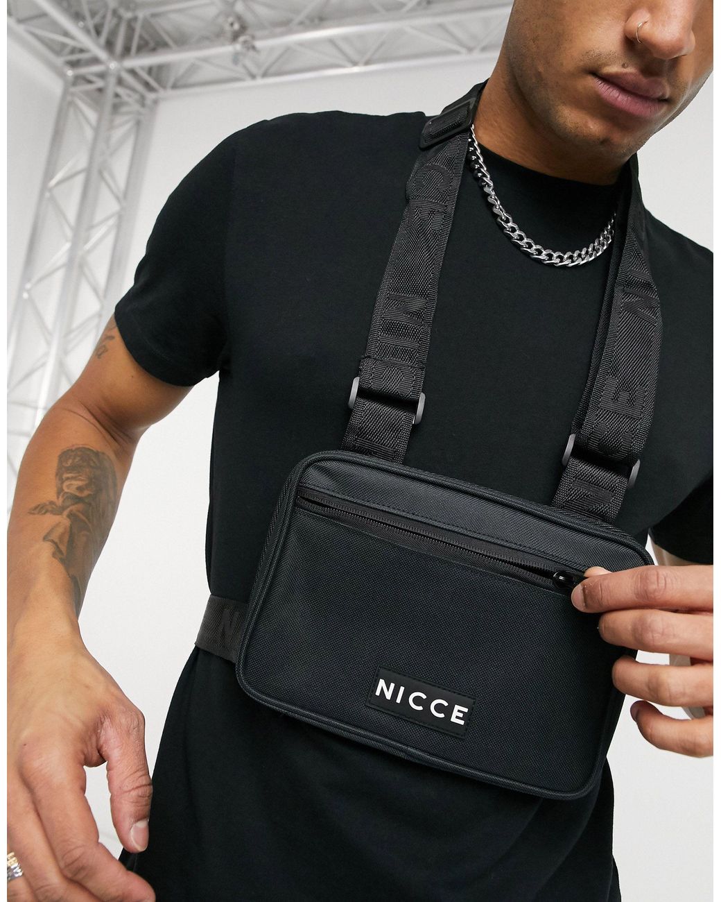 Finess - sac façon harnais avec logo Nicce London pour homme en coloris  Noir | Lyst