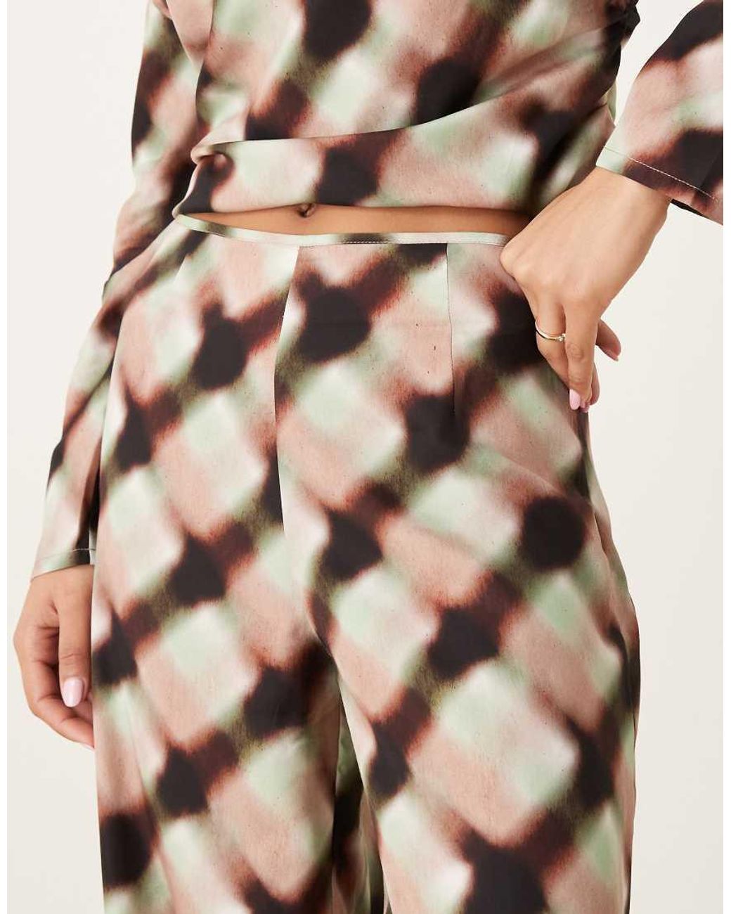 ASOS Natural Soft Clean Front Wide Leg Pants