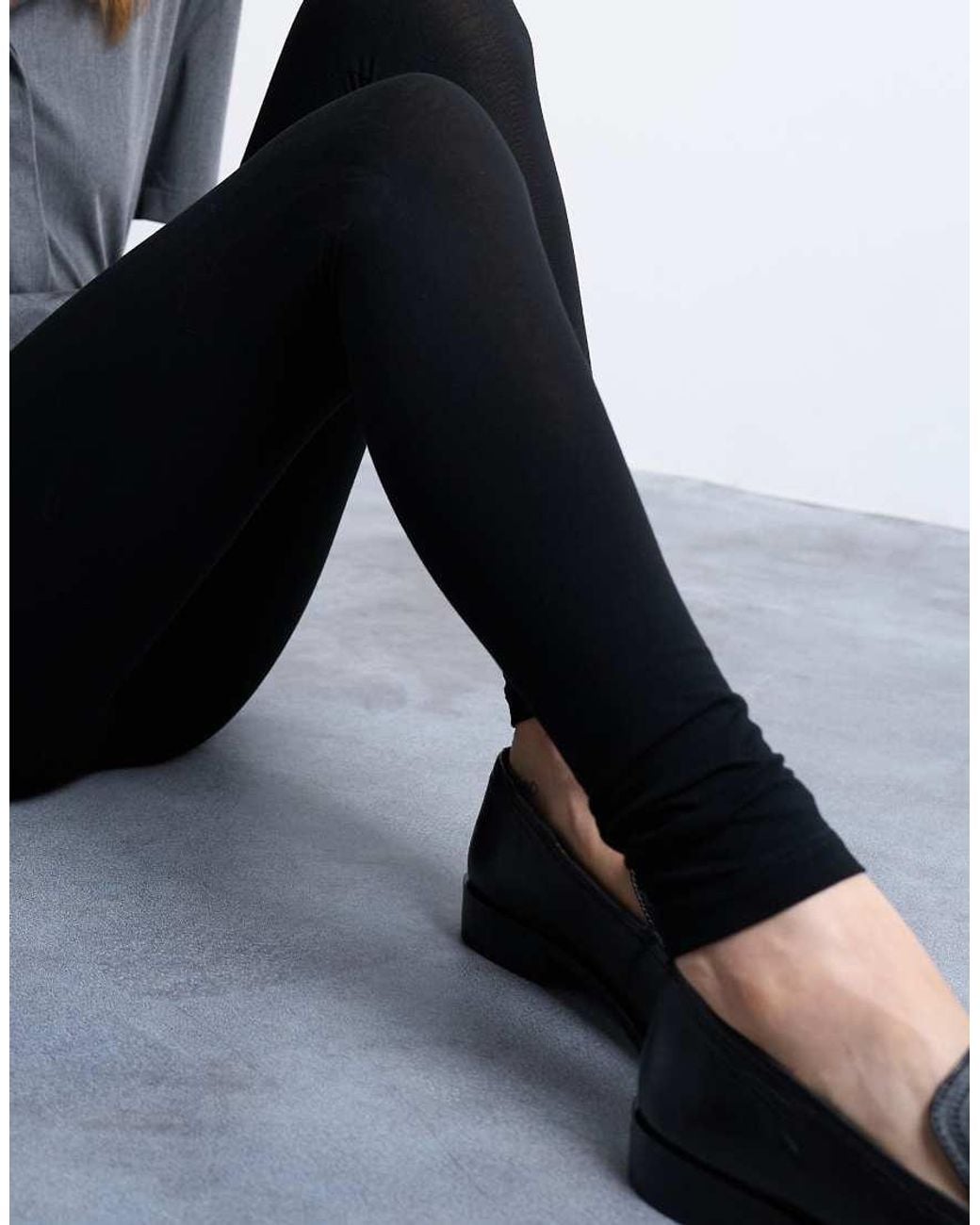 TOPSHOP Black Basic Ankle Legging