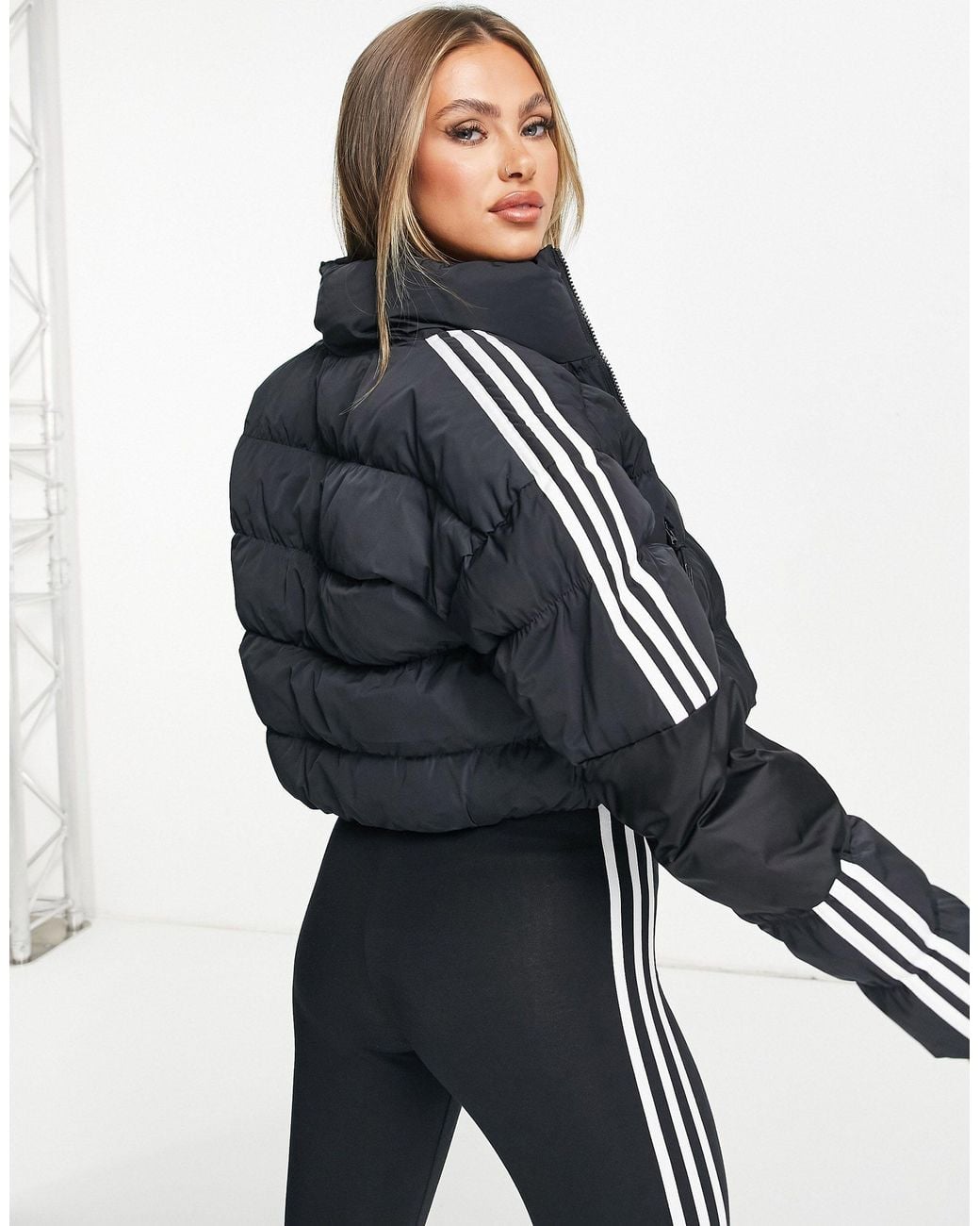 adidas crop puffer jacket