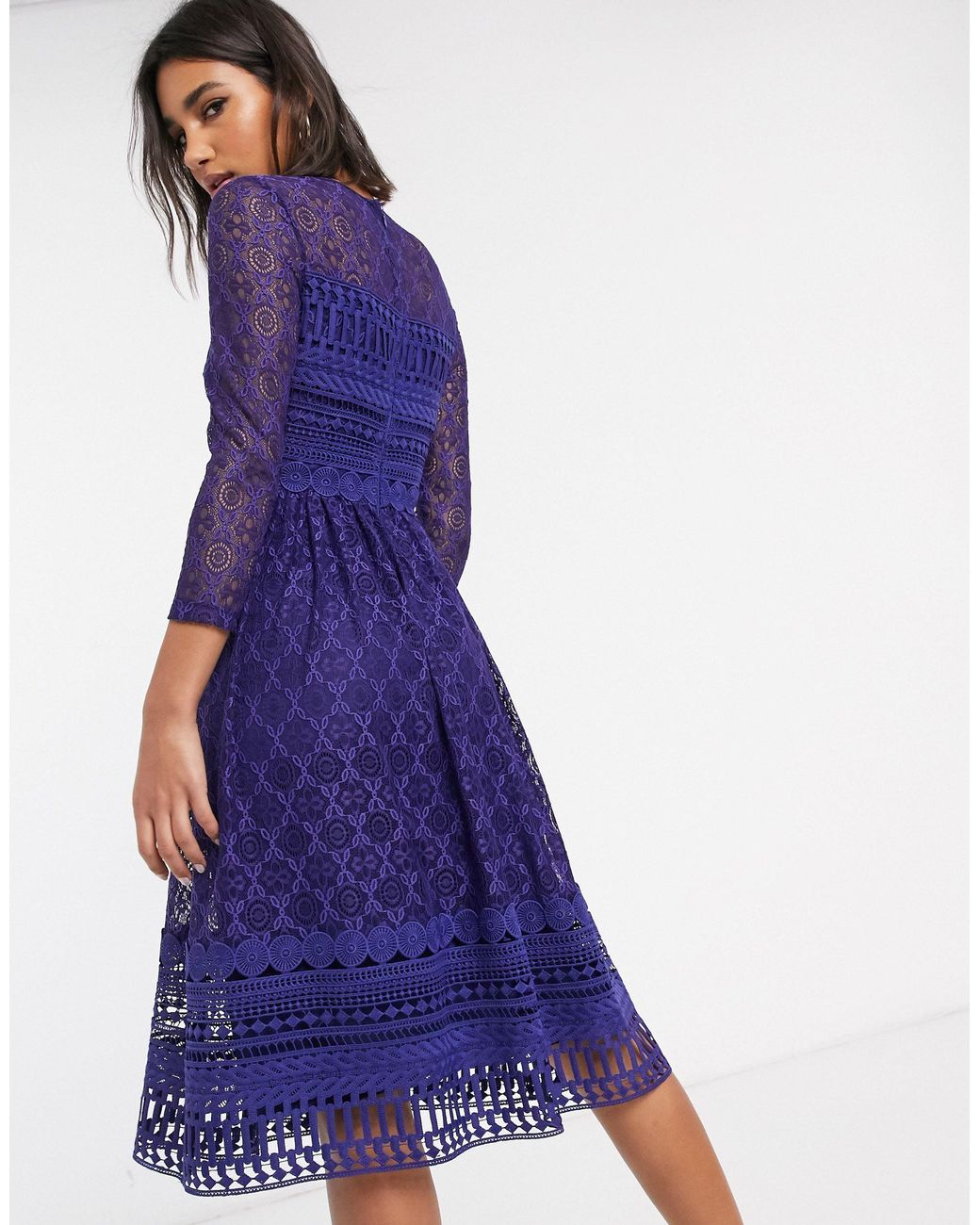 Asos lace clearance midi skater dress