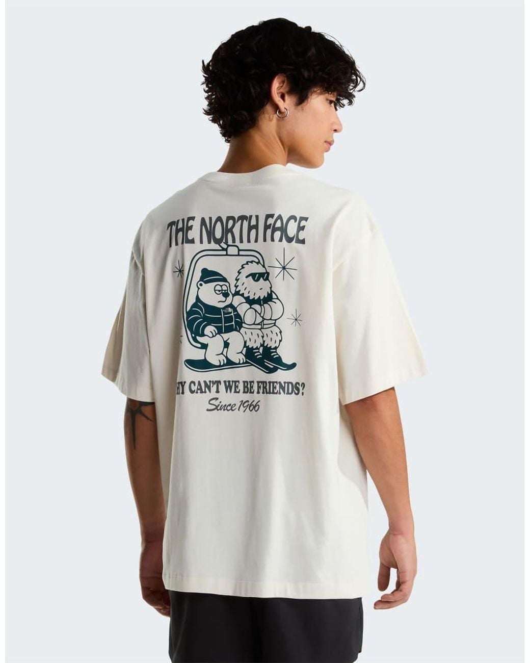 The North Face White M Let's Be Buddies Oversized Ss Tee for men