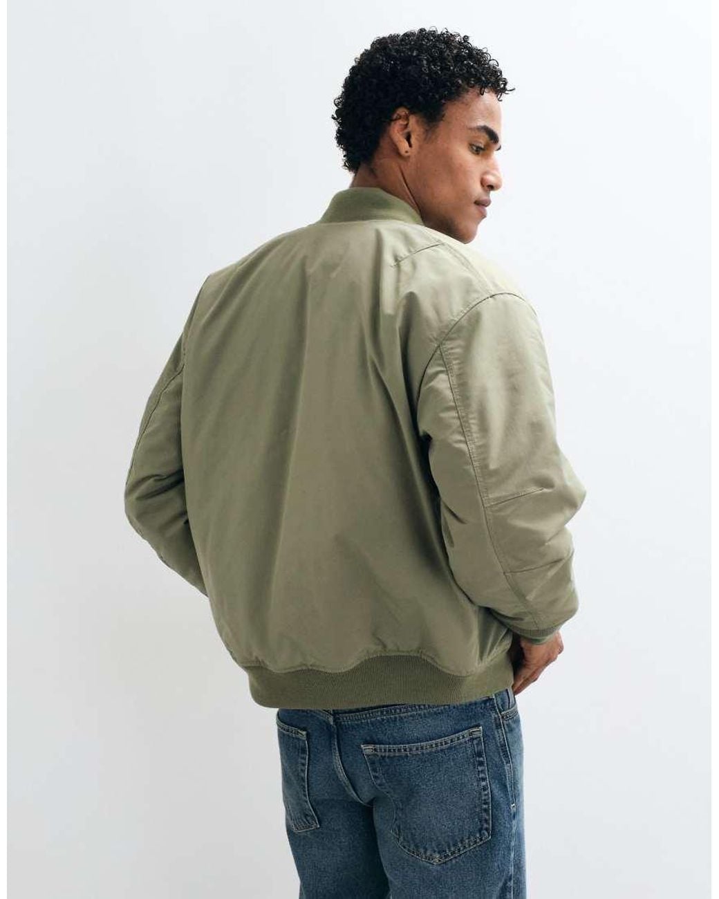 Lacoste Green Water Repellant Padded Bomber Jacket for men